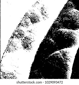 Abstract grunge grid stripe halftone background pattern. Black and white line vector illustration

