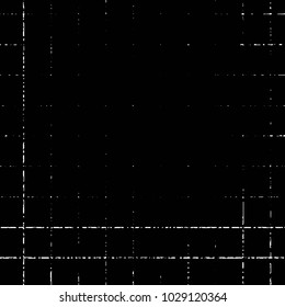 Abstract grunge grid stripe halftone background pattern. Black and white line vector illustration
