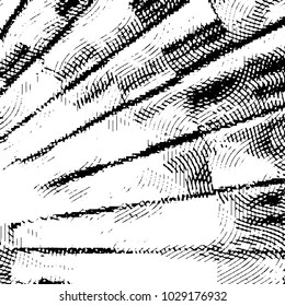 Abstract grunge grid stripe halftone background pattern. Black and white line vector illustration
