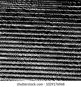 Abstract grunge grid stripe halftone background pattern. Black and white line vector illustration
