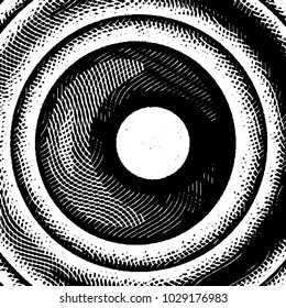 Abstract grunge grid stripe halftone background pattern. Black and white line vector illustration
