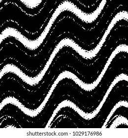 Abstract grunge grid stripe halftone background pattern. Black and white line vector illustration
