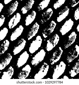 Abstract grunge grid stripe halftone background pattern. Black and white line vector illustration
