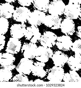 Abstract grunge grid stripe halftone background pattern. Black and white line vector illustration
