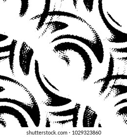 Abstract grunge grid stripe halftone background pattern. Black and white line vector illustration
