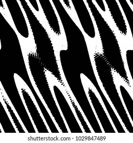 Abstract grunge grid stripe halftone background pattern. Black and white line vector illustration
