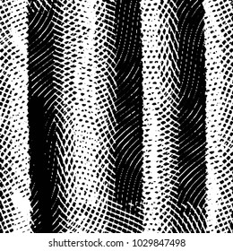 Abstract grunge grid stripe halftone background pattern. Black and white line vector illustration
