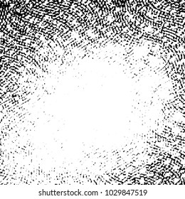 Abstract grunge grid stripe halftone background pattern. Black and white line vector illustration
