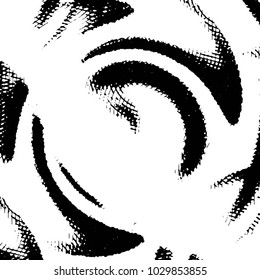 Abstract grunge grid stripe halftone background pattern. Black and white line vector illustration
