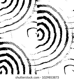 Abstract grunge grid stripe halftone background pattern. Black and white line vector illustration
