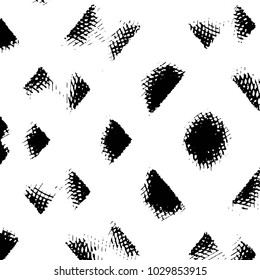 Abstract grunge grid stripe halftone background pattern. Black and white line vector illustration
