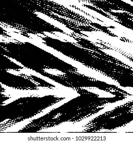 Abstract grunge grid stripe halftone background pattern. Black and white line vector illustration
