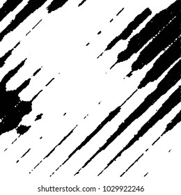 Abstract grunge grid stripe halftone background pattern. Black and white line vector illustration
