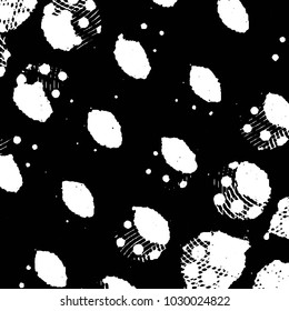 Abstract grunge grid stripe halftone background pattern. Black and white line vector illustration
