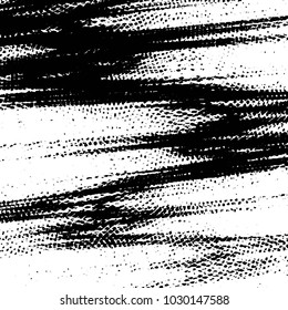 Abstract grunge grid stripe halftone background pattern. Black and white line vector illustration
