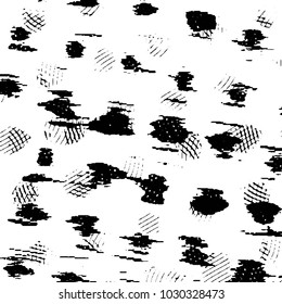 Abstract grunge grid stripe halftone background pattern. Black and white line vector illustration

