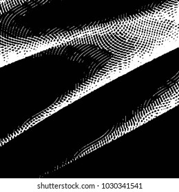 Abstract grunge grid stripe halftone background pattern. Black and white line vector illustration
