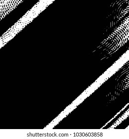 Abstract grunge grid stripe halftone background pattern. Black and white line vector illustration
