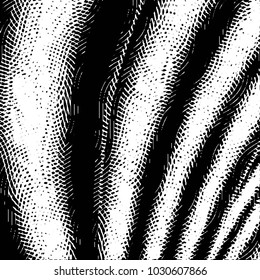 Abstract grunge grid stripe halftone background pattern. Black and white line vector illustration

