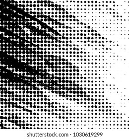Abstract grunge grid stripe halftone background pattern. Black and white line vector illustration
