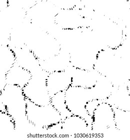Abstract grunge grid stripe halftone background pattern. Black and white line vector illustration

