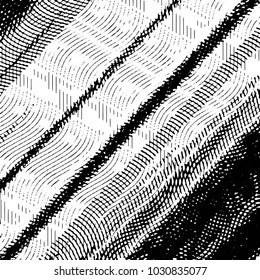 Abstract grunge grid stripe halftone background pattern. Black and white line vector illustration
