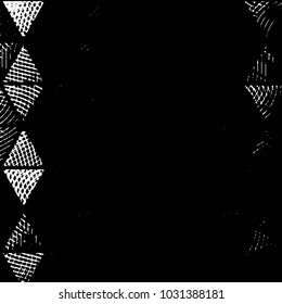 Abstract grunge grid stripe halftone background pattern. Black and white line vector illustration
