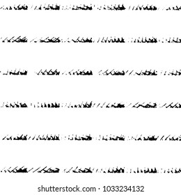 Abstract grunge grid stripe halftone background pattern. Black and white line vector illustration
