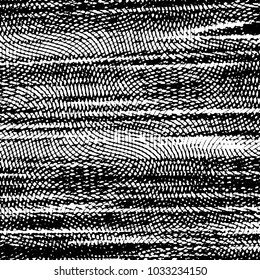 Abstract grunge grid stripe halftone background pattern. Black and white line vector illustration
