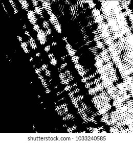 Abstract grunge grid stripe halftone background pattern. Black and white line vector illustration
