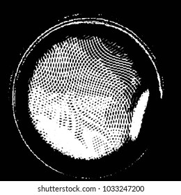 Abstract grunge grid stripe halftone background pattern. Black and white line vector illustration
