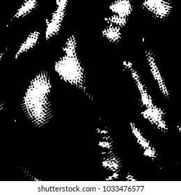 Abstract grunge grid stripe halftone background pattern. Black and white line vector illustration
