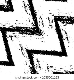 Abstract grunge grid stripe halftone background pattern. Black and white line vector illustration
