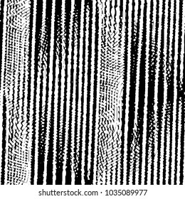 Abstract grunge grid stripe halftone background pattern. Black and white line vector illustration
