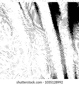 Abstract grunge grid stripe halftone background pattern. Black and white line vector illustration
