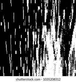 Abstract grunge grid stripe halftone background pattern. Black and white line vector illustration
