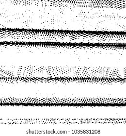 Abstract grunge grid stripe halftone background pattern. Black and white line vector illustration
