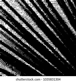 Abstract grunge grid stripe halftone background pattern. Black and white line vector illustration
