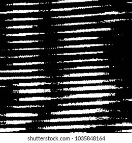 Abstract grunge grid stripe halftone background pattern. Black and white line vector illustration
