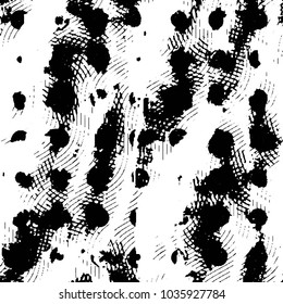 Abstract grunge grid stripe halftone background pattern. Black and white line vector illustration
