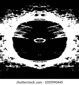Abstract grunge grid stripe halftone background pattern. Black and white line vector illustration

