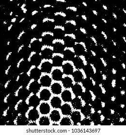 Abstract grunge grid stripe halftone background pattern. Black and white line vector illustration
