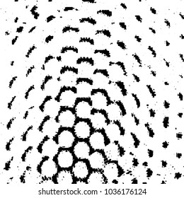 Abstract grunge grid stripe halftone background pattern. Black and white line vector illustration
