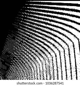 Abstract grunge grid stripe halftone background pattern. Black and white line vector illustration
