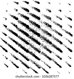 Abstract grunge grid stripe halftone background pattern. Black and white line vector illustration

