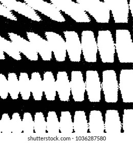 Abstract grunge grid stripe halftone background pattern. Black and white line vector illustration
