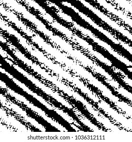 Abstract grunge grid stripe halftone background pattern. Black and white line vector illustration
