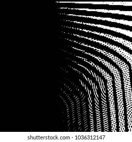 Abstract grunge grid stripe halftone background pattern. Black and white line vector illustration
