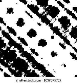 Abstract grunge grid stripe halftone background pattern. Black and white line vector illustration
