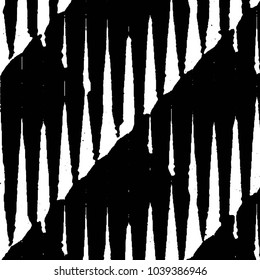 Abstract grunge grid stripe halftone background pattern. Black and white line vector illustration
